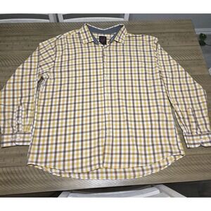 Linea Uomo Stretch Men's Shirt Size 5X Big Long Sleeve Button Up Gray Geometric